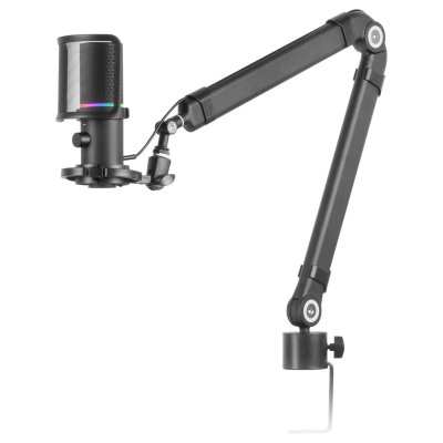 MARS GAMING Microphone  MMIC-XT RGB avec Bras de Montage (Noir)