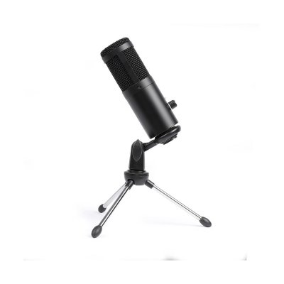 LIVOO Microphone USB  Feel good moments M&eacute;tal Noir 