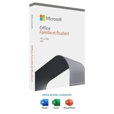MICROSOFT  Office Famille et Etudiant 2021 FPP 1 PC ou Mac 