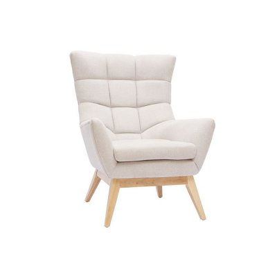 MILIBOO  - Fauteuil scandinave naturel et bois BRODY