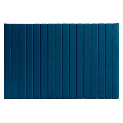MILIBOO  T&ecirc;te de lit en tissu velours bleu fonc&eacute; L170 cm NEHA
