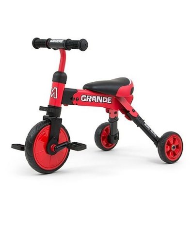 MILLY MALLY  Grande 2-in-1 Draisienne &agrave; 3 Roues Junior Rouge 