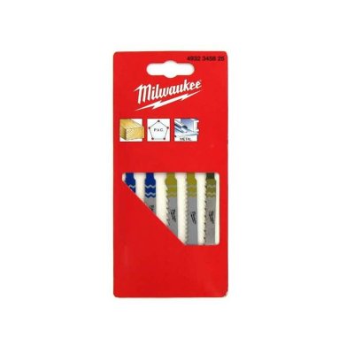 Milwaukee 4002395314850 Assortiment 5 Lames Scie Sauteuse, Multicolore