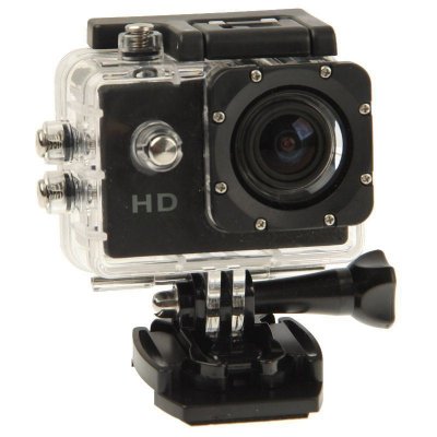 YONIS Mini Cam&eacute;ra Sport HD 720P Etanche 30M Ecran 1.5' Photos Vid&eacute;o 140&deg; Noir 64 Go -