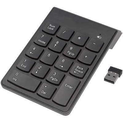 GENERIQUE Mini clavier num&eacute;rique sans fil - Noir