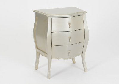 Mini Commode 3 Tiroirs Murano Argent  AMADEUS