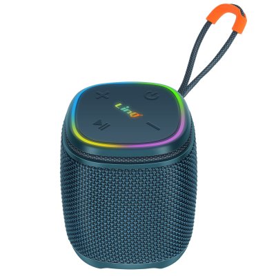 LINQ Mini Enceinte sans Fil Bluetooth 5W Etanche IPX6 avec Eclairage LED Bleu