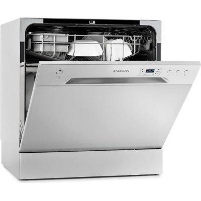 KLARSTEIN Mini Lave Vaisselle 8 Couverts -  - Lave-vaisselle Pose Libre avec 6 Programmes - argent