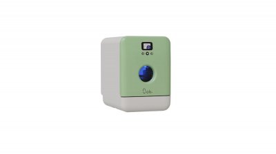 DAAN TECH Mini lave-vaisselle  Compact 34 cm Blanc et Vert Amande