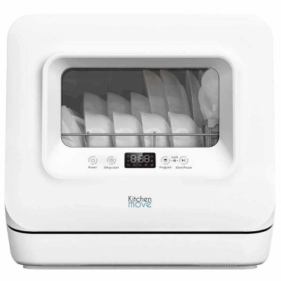 KITCHEN MOVE Mini lave vaisselle WASHCLEAN blanc acier 3 couverts
