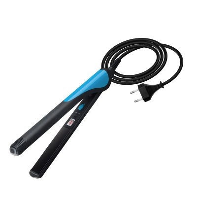 AVIZAR Mini Lisseur Boucleur 2-en-1 20W en Tourmaline C&eacute;ramique Noir / Bleu