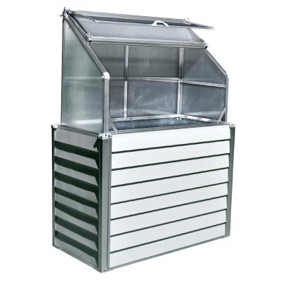 DCB GARDEN Mini serre de jardin adossable simple STRETTO 62x120 cm - BLANC