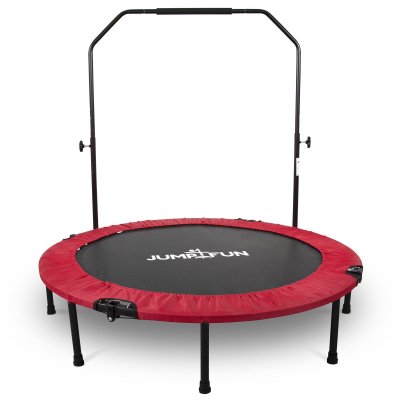 JUMP4FUN Mini Trampoline Fitness  Pliable Double-Bar - &Oslash;122cm - Rouge