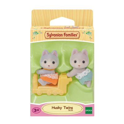 SYLVANIAN FAMILIES Mini-univers - Les jumeaux husky - Orange - Mixte - 3 ans+ - Neuf