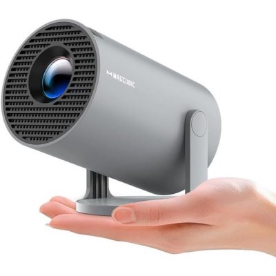MAGCUBIC Mini Videoprojecteur 4K Mini Projecteur 5G WiFi 6 BT 5.4 Portable Gris