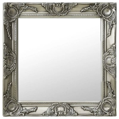 VIDAXL Miroir mural style baroque 50x50 cm Argent&eacute;