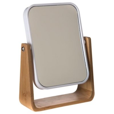 FIVE SIMPLY SMART Miroir pivotant 2 faces dont une zoom x3 support en Bambou