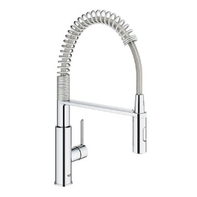 GROHE Mitigeur cuisine  Get bec haut chrom&eacute; douchette extractible 