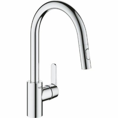 GROHE Mitigeur cuisine  Get bec haut Chrom&eacute; mousseur extractible 