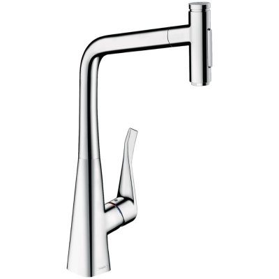 HANSGROHE Mitigeur de cuisine 320, avec douchette extractible 2 jets chrom&eacute;