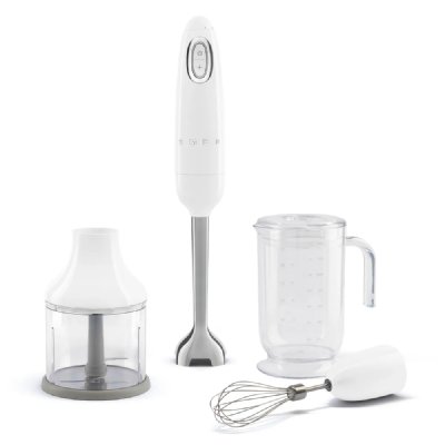 SMEG Mixeur plongeant avec accessoires  Ann&eacute;es 50 HBF03WHEU 700 W Blanc 