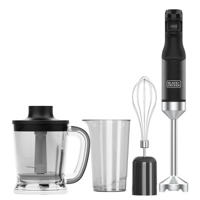 BLACK & DECKER Mixeur plongeant Black+Decker BXHBA1501E 1500 W Gris Inox