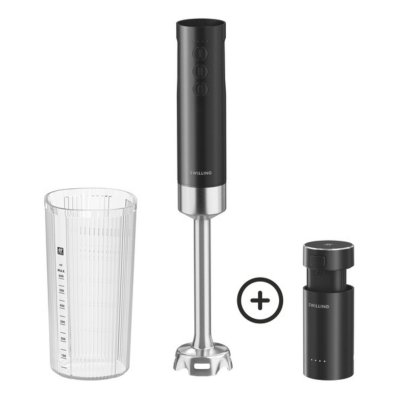 ZWILLING Mixeur plongeant sans fil, Kit de d&eacute;marrage avec batterie