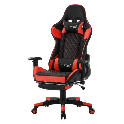 ML DESIGN ML-Design Chaise de Gaming avec Repose-pieds, Rouge, Similicuir, Chaise de Bureau