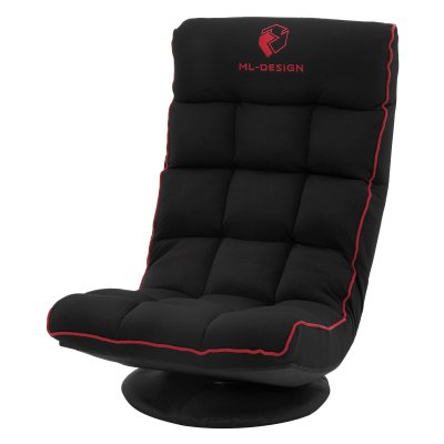 NON RENSEIGNE ML-Design Fauteuil de Sol Gaming Noir-Rouge, Pivotant 360&deg;, Mod&egrave;le de Jeu Pliable avec