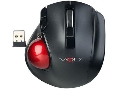 MOD IT  : Souris trackball laser compacte sans fil 1200 dpi &agrave; 5 boutons et molette 
