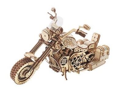 ROBOTIME Mod&egrave;le de moto Cruiser &agrave; engrenages m&eacute;caniques  3D LK504