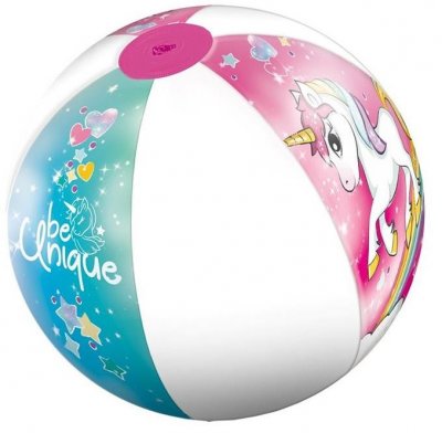 MONDO  ballon de plage licorne 50 cm rose