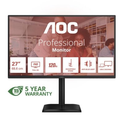 AOC Moniteur  - 27E4CV - 27 - Full HD - 120Hz - IPS - Noir