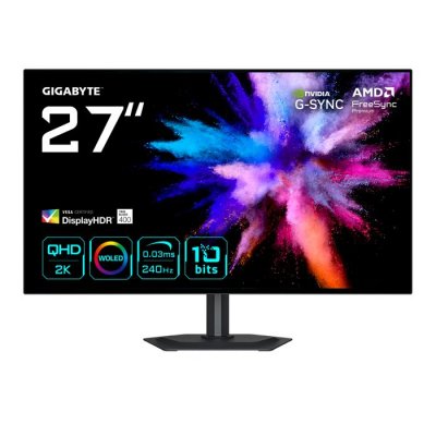 GIGABYTE Moniteur gaming  GO27Q24G 27 OLED QHD 240 Hz Noir - Neuf
