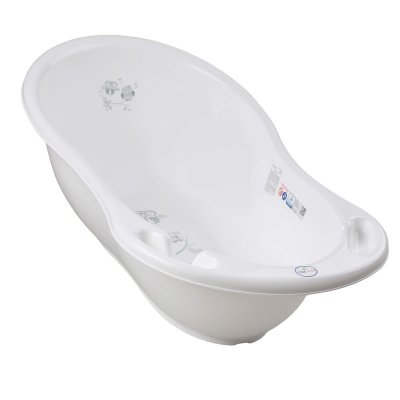 GENERIQUE MonMobilierDesign Baignoire b&eacute;b&eacute; thermom&egrave;tre Blanc Owls 86 cm