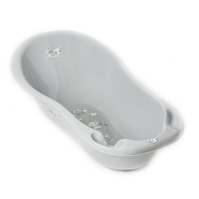 GENERIQUE MonMobilierDesign Baignoire b&eacute;b&eacute; thermom&egrave;tre Gris Owls 102 cm
