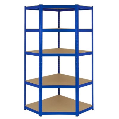 MONSTERSHOP Monster Racking - Rayonnage d'Angle T-Rax en Acier Sans Boulons Bleu 90cm x 45cm x 180cm - Bleu