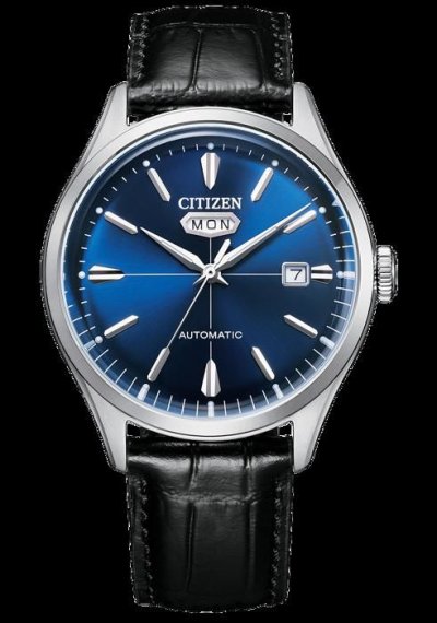 CITIZEN Montre automatique Mechanical Bleu NH8390-20LE Gris 