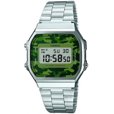 CASIO Montre  Collection Vintage Camouflage A168WEC-3EF cadran digital vert militaire