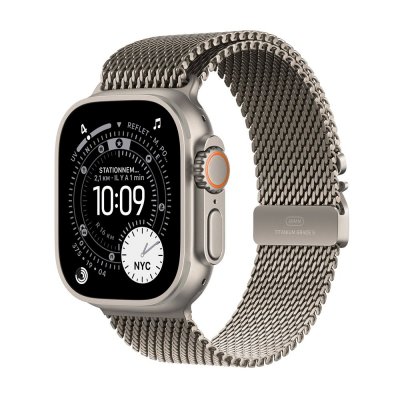 Montre connect&eacute;e 49mm Tit Naturel Milanais Ultra 3 L Cell
