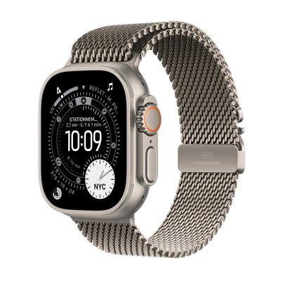 Montre connect&eacute;e 49mm Tit Naturel Milanais Ultra 3 S Cell