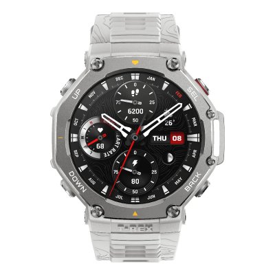AMAZFIT Montre connect&eacute;e Amazfir T-Rex 3 AMOLED 2000 nits GPS Cartes IA Commande vocale Haze Gray