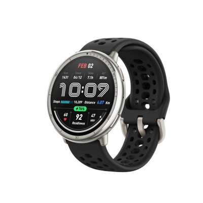 AMAZFIT Montre connect&eacute;e  Active 2 R 1,32"" 2 000 nits Cartes hors ligne Argent Noir