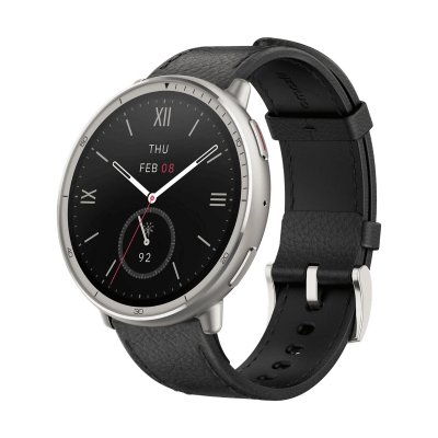 Montre connect&eacute;e Amazfit Active 2 R NFC 1,32"" 2 000 nits Cartes hors ligne Argent/Noir