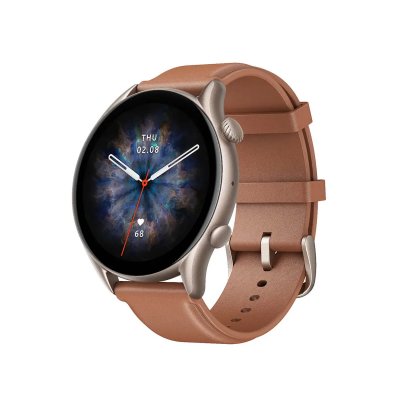 AMAZFIT Montre connect&eacute;e  GTR 3 Pro Brown Leather 