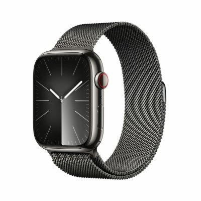Montre connect&eacute;e APPLE WATCH 45mm Acier/Grap Mil Grap Serie9 Loop Cel