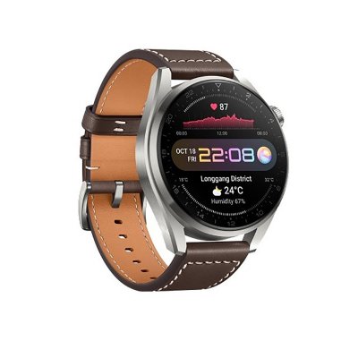 HUAWEI Montre connect&eacute;e avec adaptateur 5V2A Type C  Watch Pro Classic - marron - TU