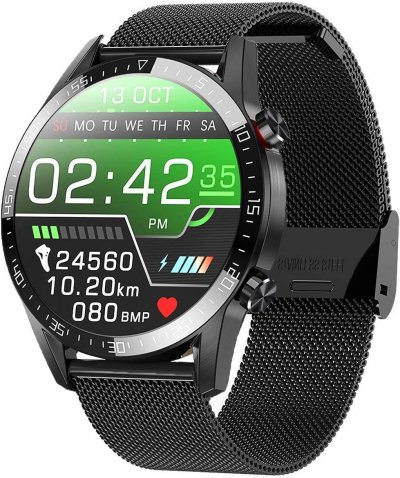 CHRONUS Montre Connect&eacute;e  ZX17 D&eacute;tection du Sommeil-Noir- 