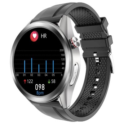 YONIS Montre Connect&eacute;e Ecran Couleur 1,3'' Suivi Cardio Sommeil Temp&eacute;rature IP67 Argent