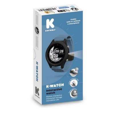 KIDYWOLF Montre connect&eacute;e &eacute;ducative pour enfants  Bleu